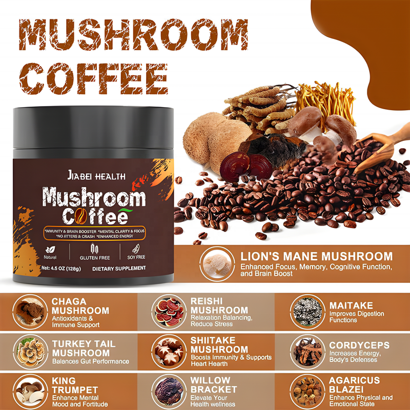 Organic Mushroom Coffee Manufacturer - Private Label 10-in-1 Superfood Blend with Lions Mane