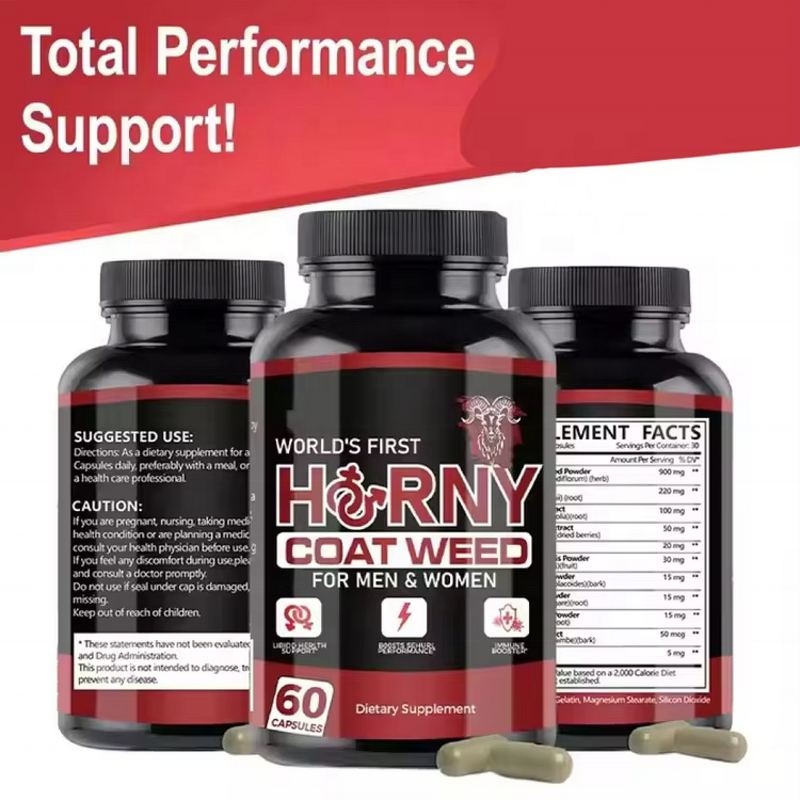 Natural Horny Goat Weed Capsules Manufacturer - Private Label OEM Sports Nutrition Supplement for Libido