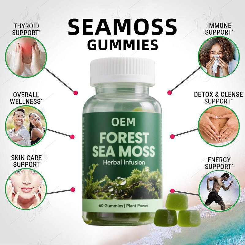 Sea Moss Gummies Manufacturer - Private Label Vegan Formula for Skin Hydration & Antioxidant Support