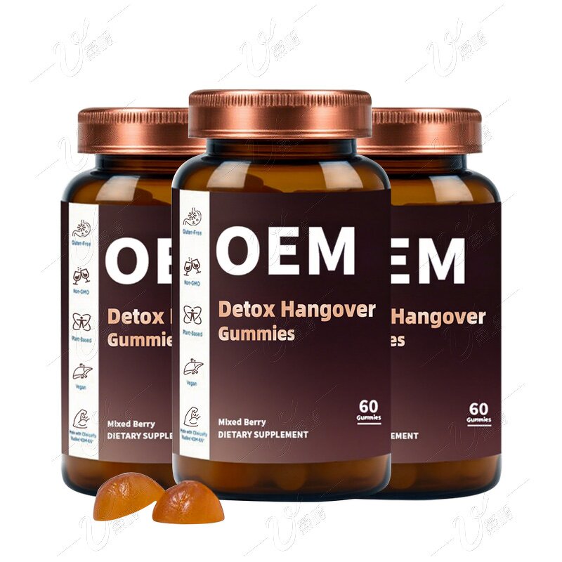 Herbal Hangover Relief Gummies Manufacturer - Custom with Milk Thistle, Vitamin C & Electrolytes