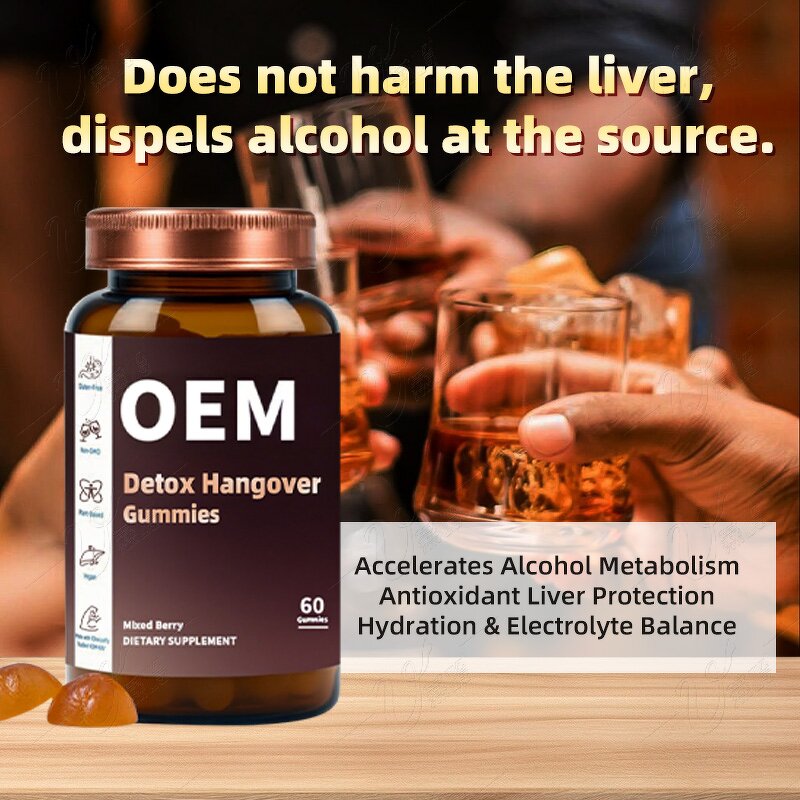 Herbal Hangover Relief Gummies Manufacturer - Custom with Milk Thistle, Vitamin C & Electrolytes