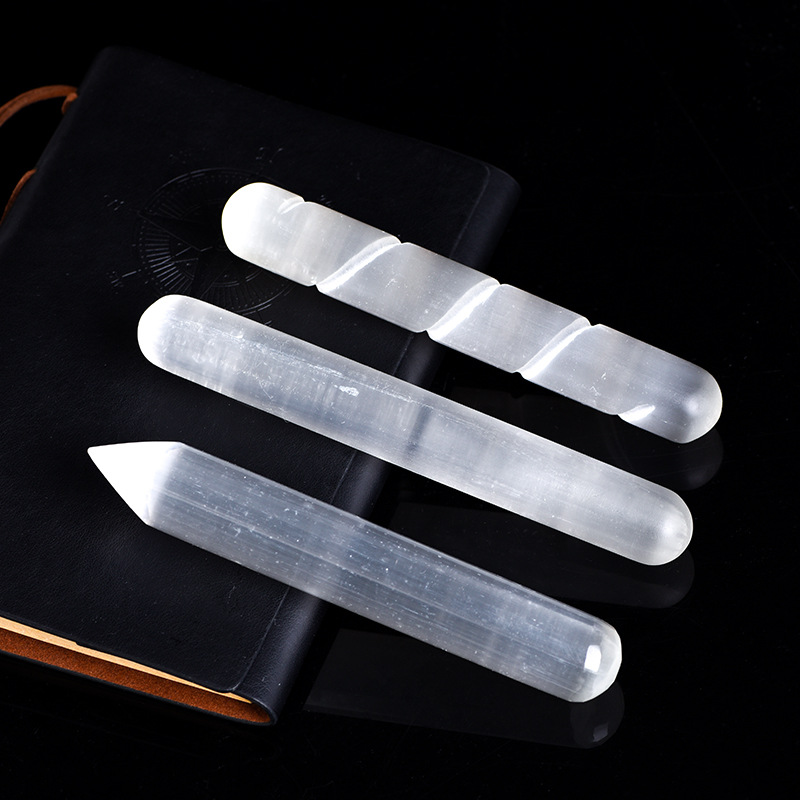 Healing Wand Factory - New Arrival Hand Carved White Selenite Tower Wand Spiritual