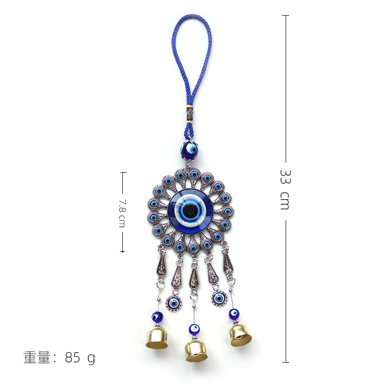 Wind Chime Pendant Manufacturer - New Arrivals Wall Hanging Blue Turkey Evil Eye Bell
