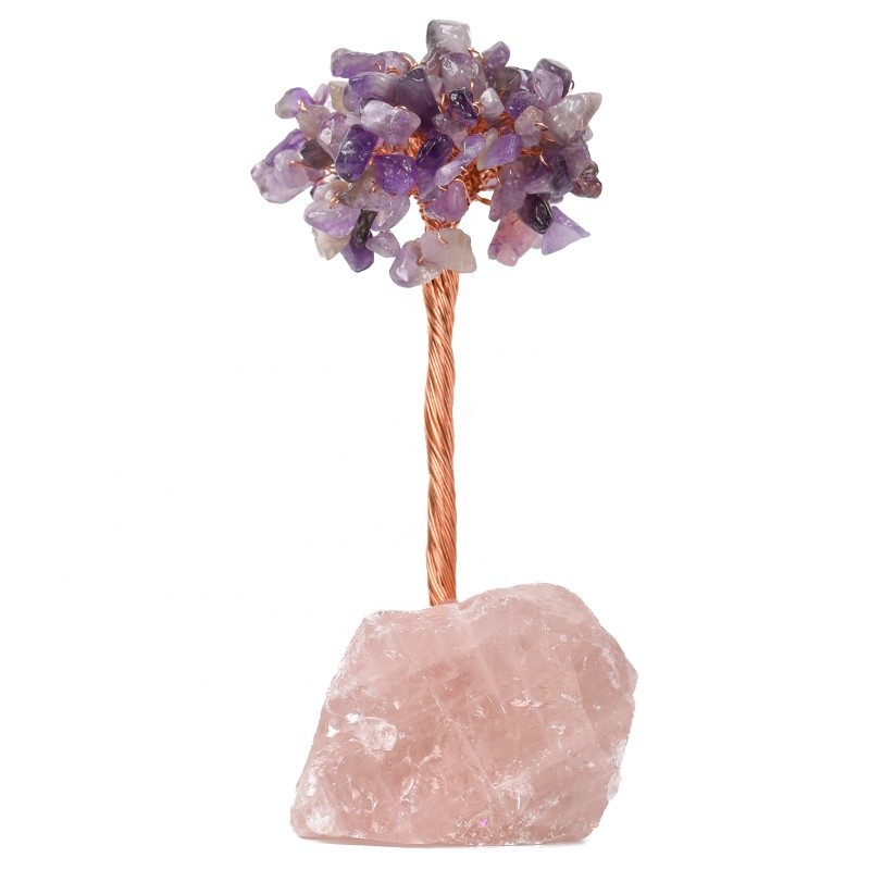 Crystal Tree Manufacturer - Wholesale Natural Raw Rose Quartz Amethyst Gravel Money Tree