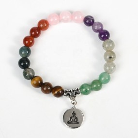 Healing Bracelet Manufacturer - Bulk Natural 7 Chakra Stone Crystal Bead Bracelet Gift