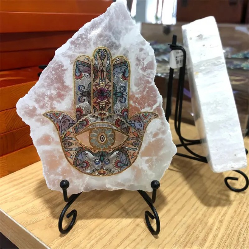 Hamsa Hand Sculpture Factory - Bestselling Polished Selenite Irregular Hamsa Hand Decor