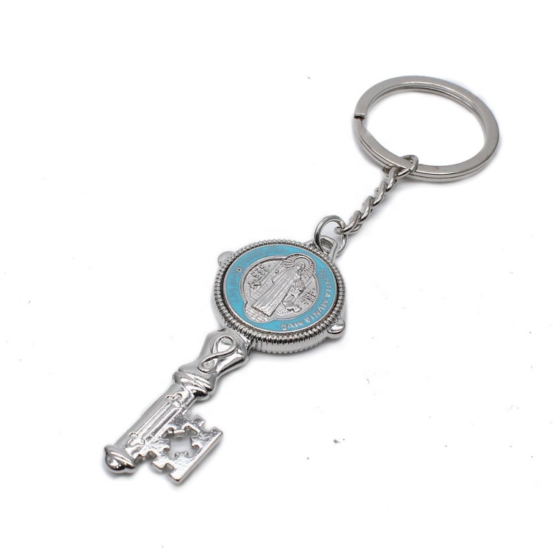 Religious Keychain Factory - St Benedict Cross Medal Pendant Bookbag Purse Charm