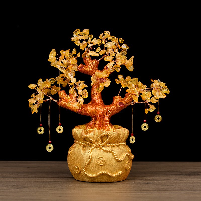 Crystal Bonsai Supplier - Wholesale Natural Quartz Gemstone Large Money Tree Citrine
