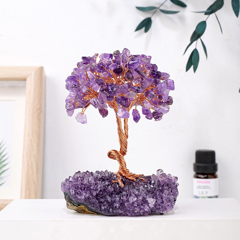 Crystal Tree Factory - Wholesale Quartz Feng Shui Amethyst Cluster Chakra Gravel Tree