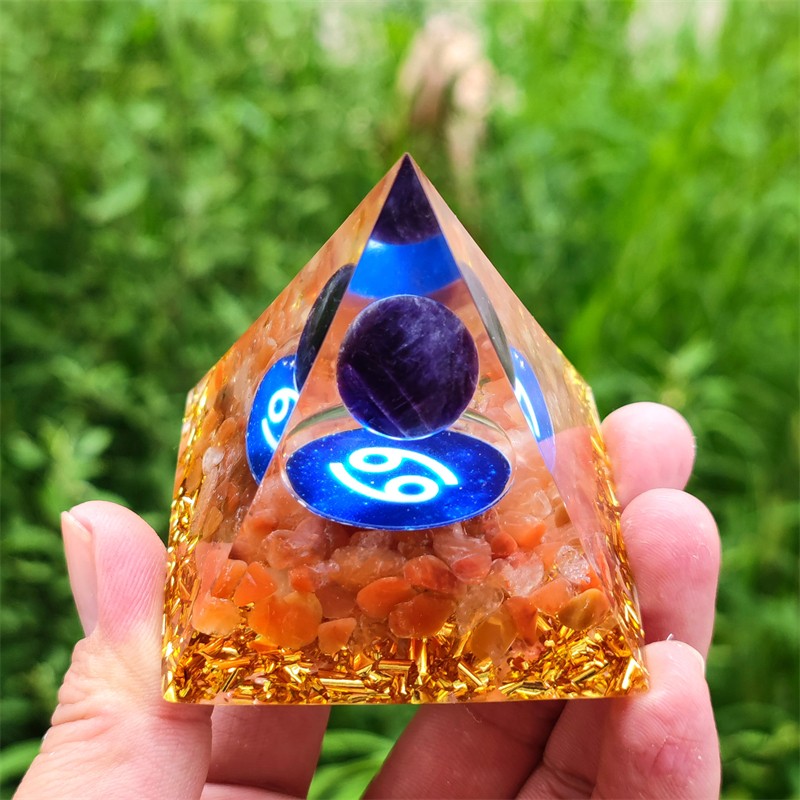 Energy Pyramid Supplier - Hot Sale Natural Handmade Healing Chips Stone Orgonite Pyramid