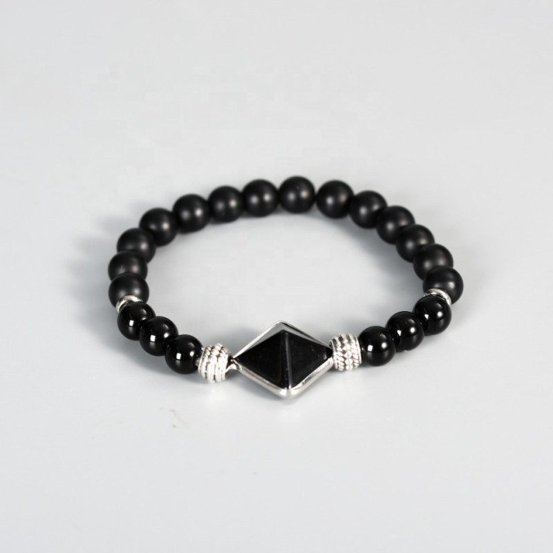 Stone Bracelet Supplier - Natural Stone Beads Healing Crystal Tiger Eye Pyramid Bracelet