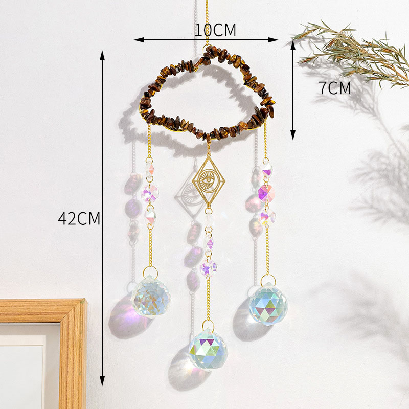 Sun Catcher Supplier - Factory Wholesale Handmade Crystal Chips Cloud Wind Chime