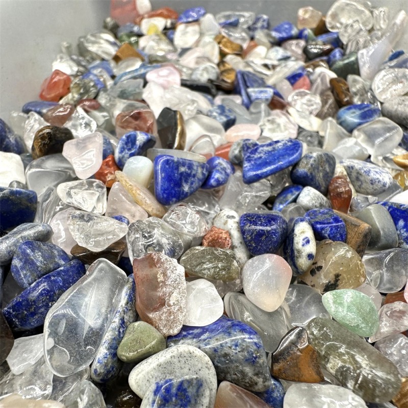 Gemstone Gravel Manufacturer - Wholesale Natural Tumbled Mixed Quartz Crystal Chips Decor