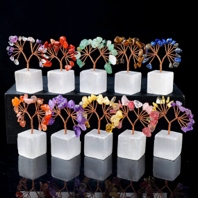 Spiritual Tree Manufacturer - Wholesale Natural White Selenite Base Crystal Tree Crafts