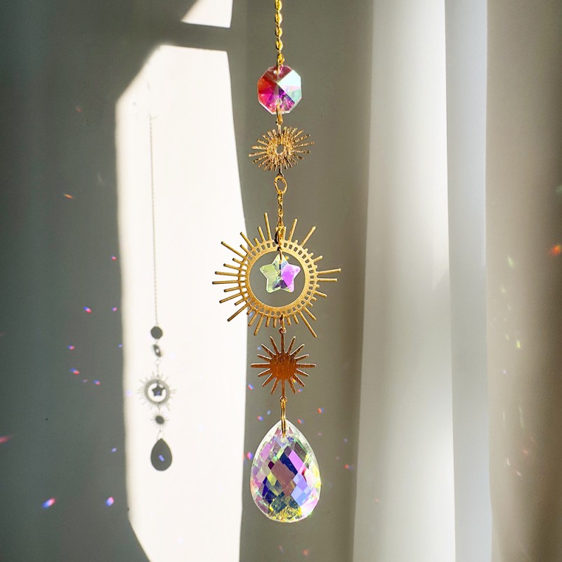 Sun Catcher Supplier - Fashion Home Decor Prism Light Catcher Rainbow Crystal Wind Chimes