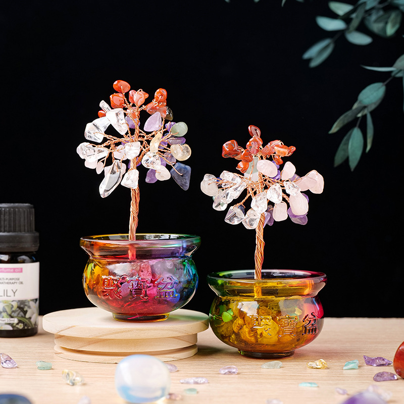 Healing Tree Manufacturer - Wholesale Handmade Quartz Crystal Chips Natural Stone Tree