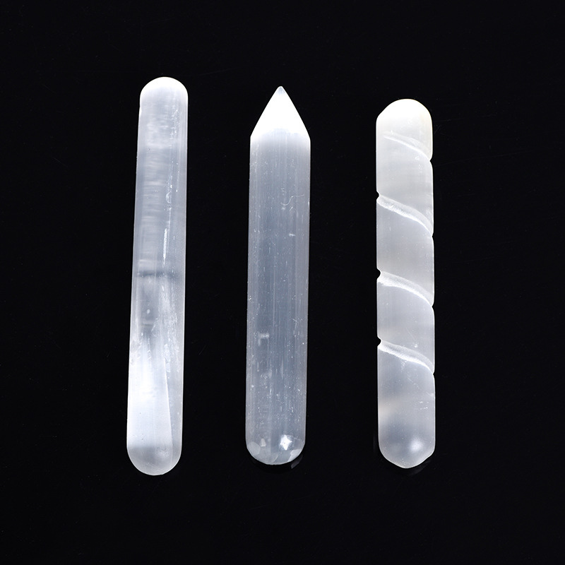 Healing Wand Factory - New Arrival Hand Carved White Selenite Tower Wand Spiritual
