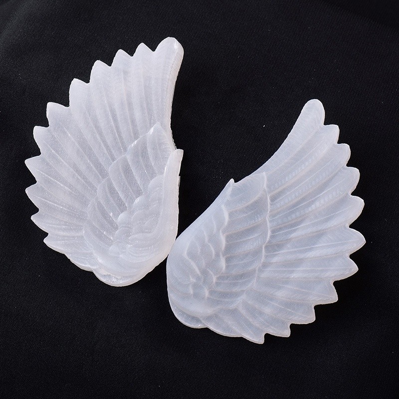 Angel Wings Manufacturer - New Arrivals Carved White Selenite Angel Wings Crystal Crafts