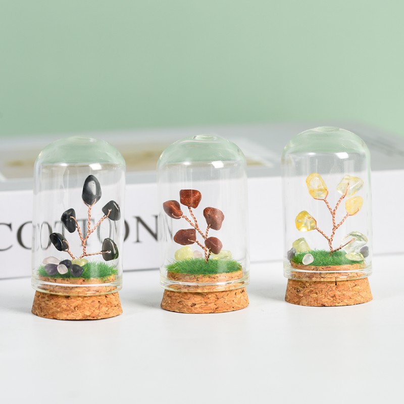 Landscape Bottle Factory - Natural Amethyst Quartz Crystal Tree Fortune Bottle Crafts