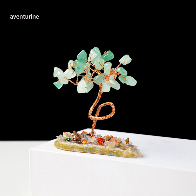 Gemstone Tree Supplier - Factory Price Natural Agate Base Crystal Chips Tree Decor