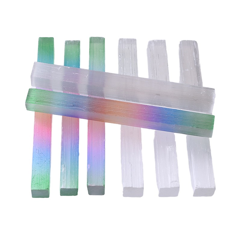 Selenite Wand Manufacturer - Natural Moroccan Selenite Transparent Gypsum Wand Colorful