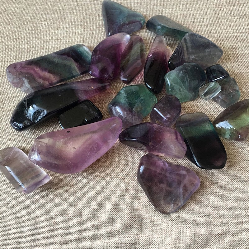 Tumbled Gemstones Manufacturer - Wholesale Natural Irregular Rainbow Fluorite Crystal Stone