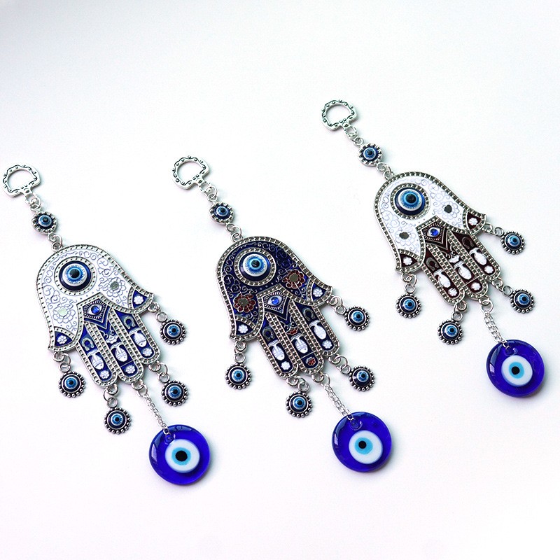 Evil Eye Decor Manufacturer - Blessing Metal Blue Eye Turkish Religious Wall Hanging