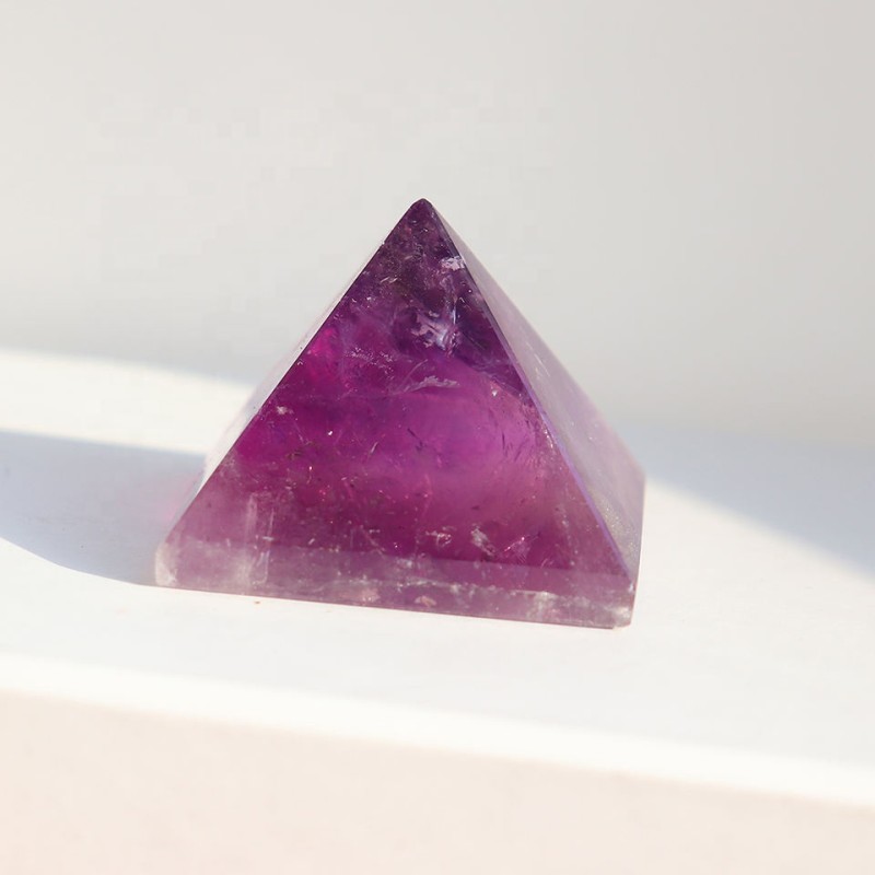 Gemstone Pyramid Supplier - Natural Labradorite Amethyst Gemstone Carving Pyramids