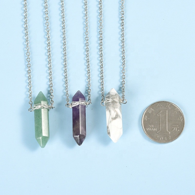 Healing Pendant Factory - New Arrivals Natural Crystal Jewelry Double Crystal Point