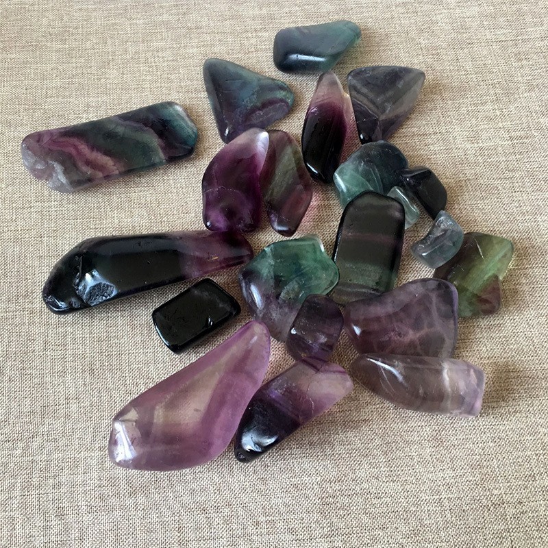 Tumbled Gemstones Manufacturer - Wholesale Natural Irregular Rainbow Fluorite Crystal Stone