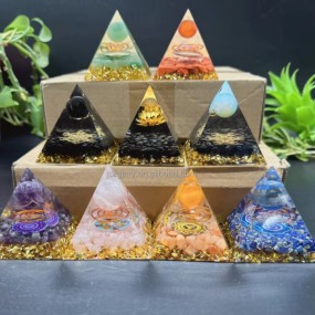 Orgone Pyramid Manufacturer - 5cm 6cm Wholesale Healing Crystals Resin Energy Orgonite
