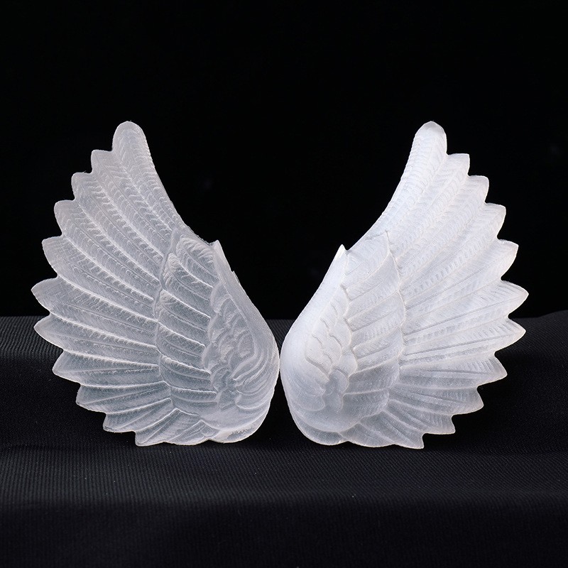 Angel Wings Manufacturer - New Arrivals Carved White Selenite Angel Wings Crystal Crafts