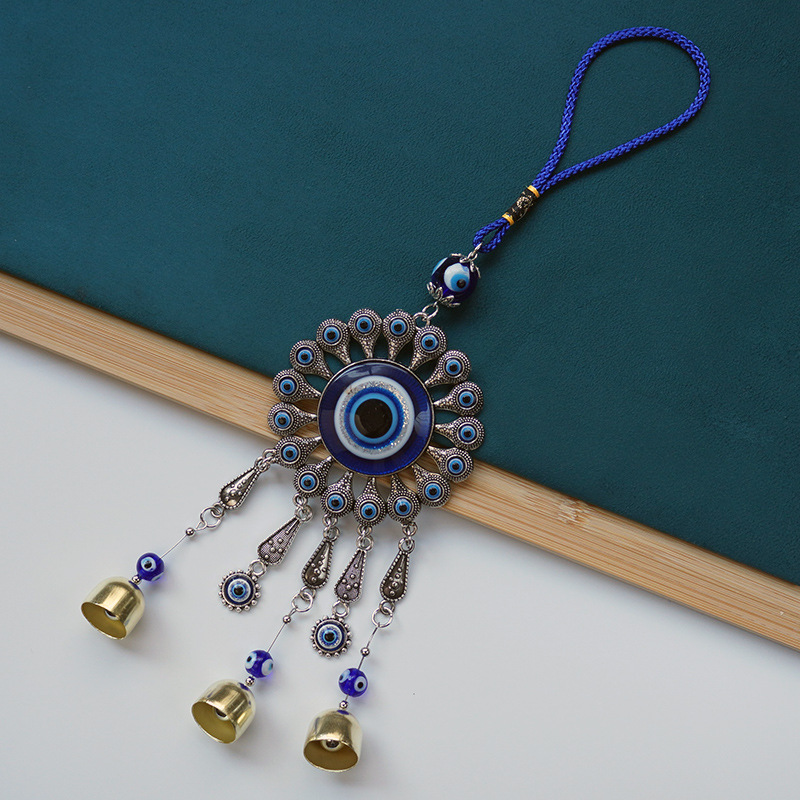 Wind Chime Pendant Manufacturer - New Arrivals Wall Hanging Blue Turkey Evil Eye Bell