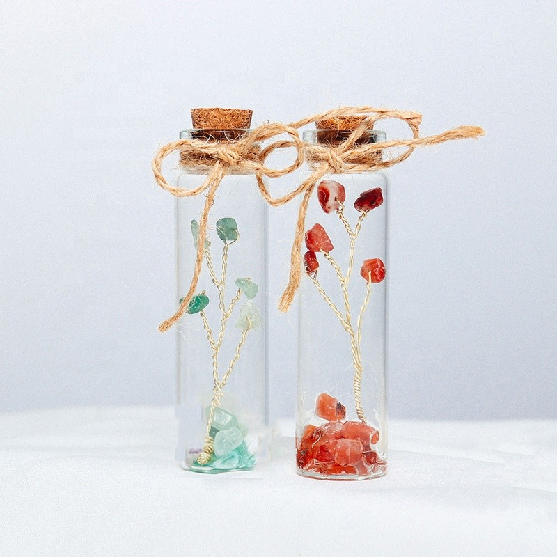 Wishing Bottle Supplier - Natural Seven Color Gemstone Amethyst Crystal Chips Tree