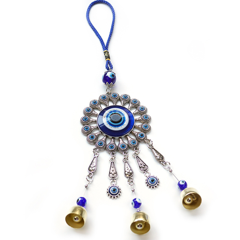Wind Chime Pendant Manufacturer - New Arrivals Wall Hanging Blue Turkey Evil Eye Bell