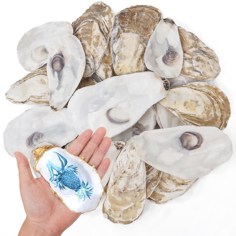 Oyster Shell Crafts Manufacturer - Custom Doodle Art Natural Shells Christmas DIY Ornaments