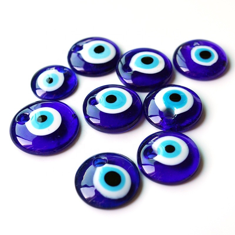 Evil Eye Accessories Factory - 5cm Turkey Blue Eyes Glazed Glass Devil's Eyes Pendant