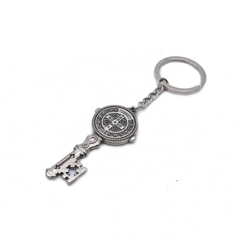 Religious Keychain Factory - St Benedict Cross Medal Pendant Bookbag Purse Charm