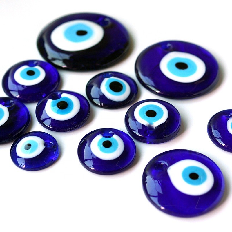 Evil Eye Accessories Factory - 5cm Turkey Blue Eyes Glazed Glass Devil's Eyes Pendant