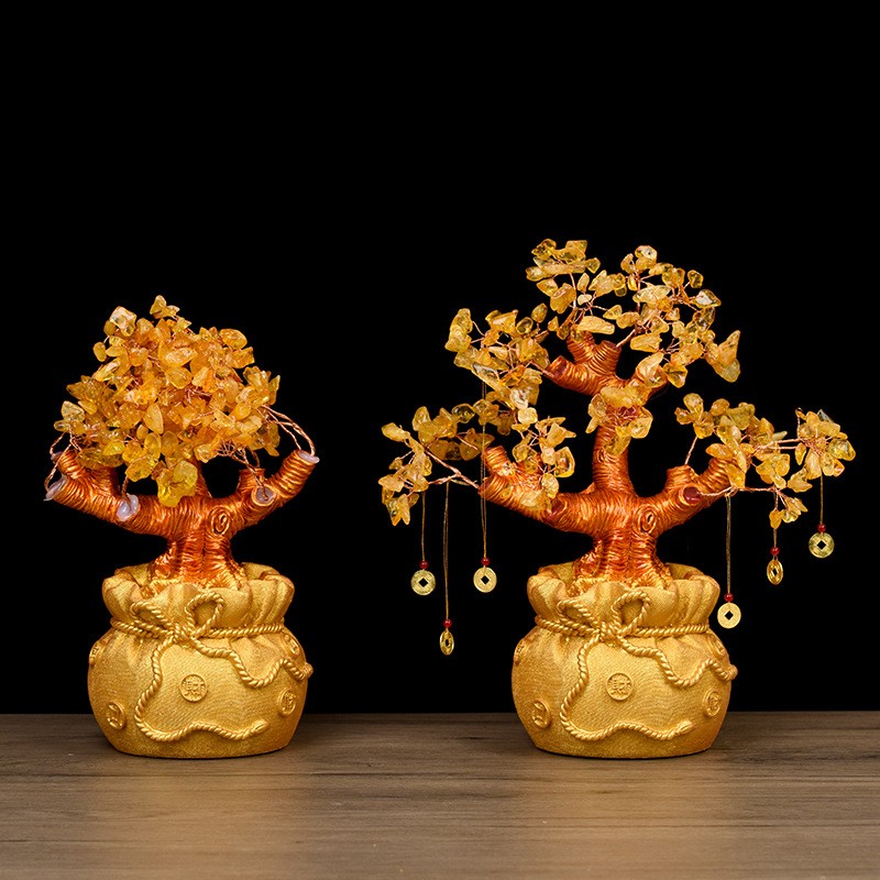 Crystal Bonsai Supplier - Wholesale Natural Quartz Gemstone Large Money Tree Citrine