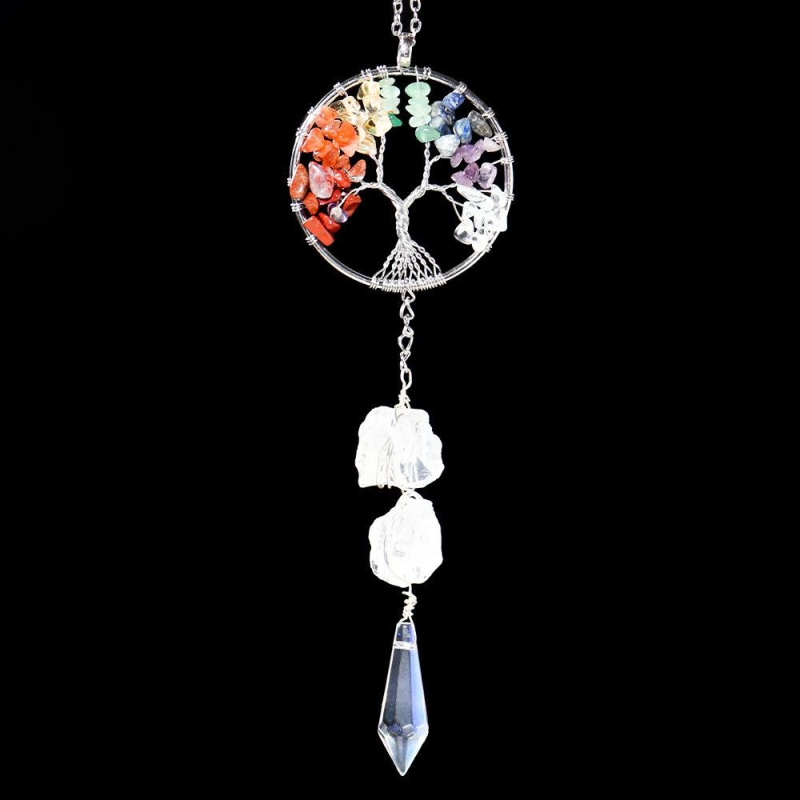 Crystal Crafts Factory - Wholesale Seven Chakra Energy Chips Tree of Life Sun Catcher