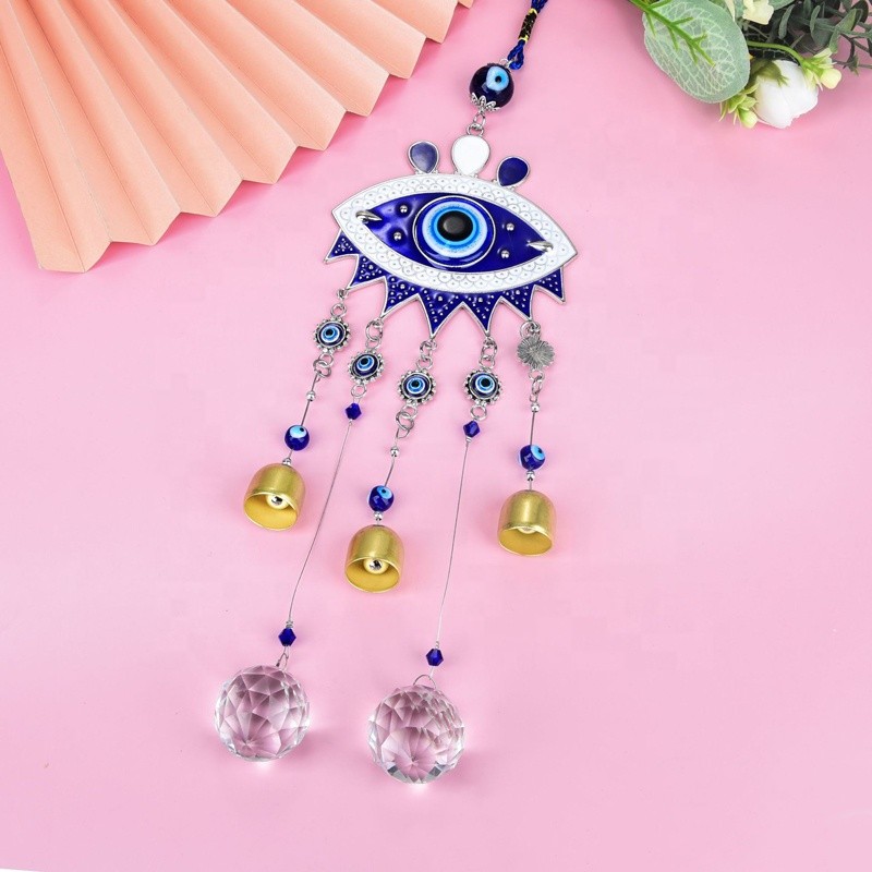 Sun Catcher Supplier - Hot-Sale Turkish Blue Evil Eye Hanging Crystal Wall Hanging