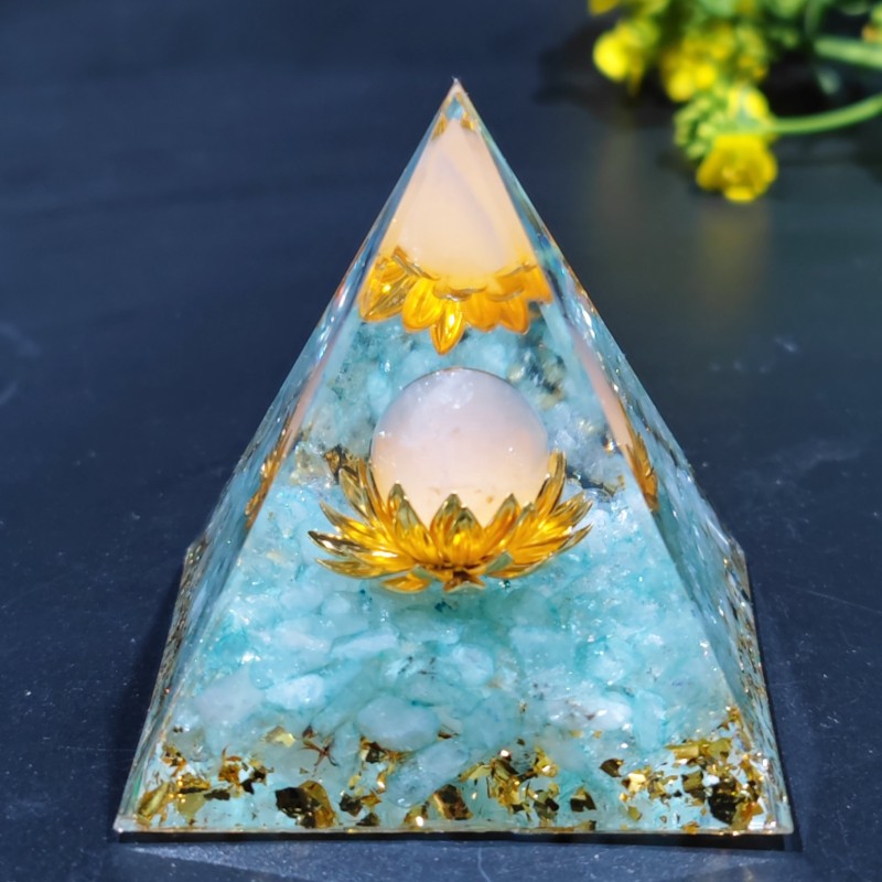 Spiritual Pyramid Manufacturer - 5-6cm Energy Orgonite Pyramid Crystal Gem Fengshui