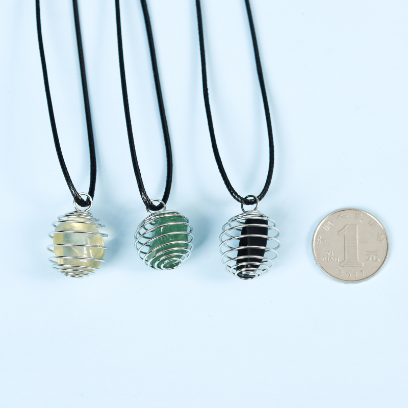 Wire Pendant Manufacturer - Natural Gemstone Crystal Pendants Silver Wire Wrapped Raw