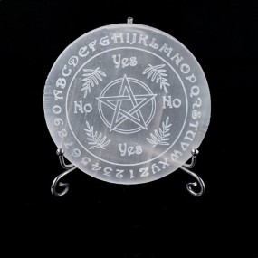 Selenite Plate Supplier - Customized Wholesale Natural Selenite Charging Plate Round Slab