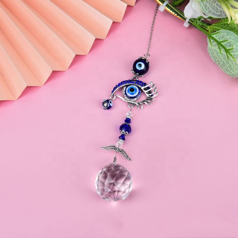 Sun Catcher Supplier - Hot-Sale Turkish Blue Evil Eye Hanging Crystal Wall Hanging