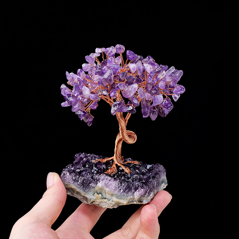 Crystal Tree Factory - Wholesale Quartz Feng Shui Amethyst Cluster Chakra Gravel Tree