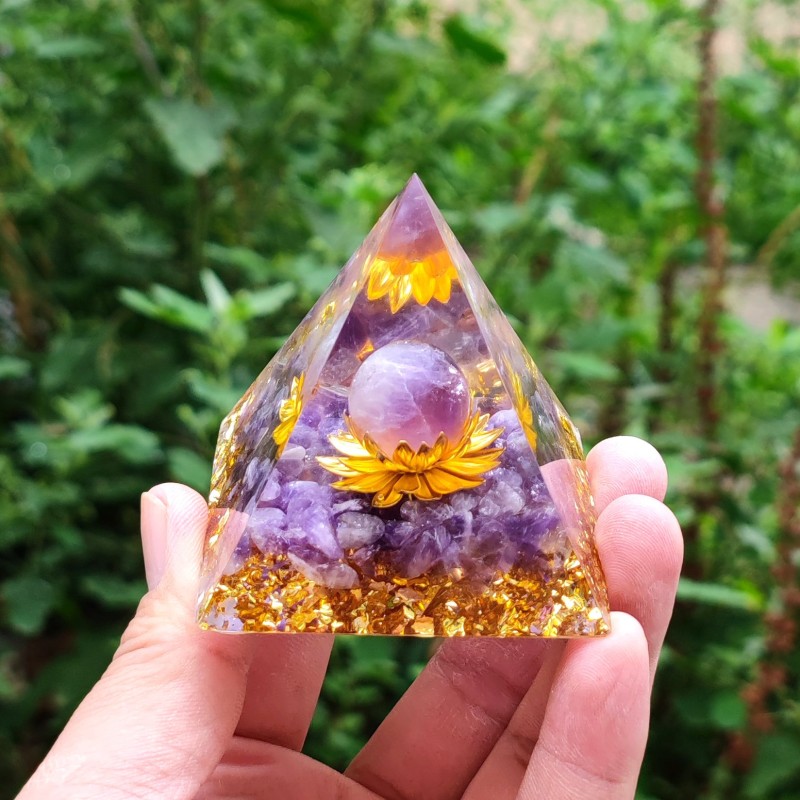 Spiritual Pyramid Manufacturer - 5-6cm Energy Orgonite Pyramid Crystal Gem Fengshui