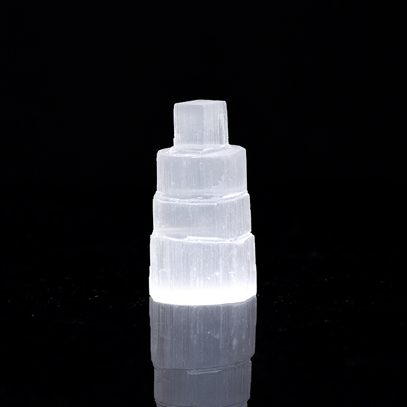 Healing Wand Factory - New Arrival Hand Carved White Selenite Tower Wand Spiritual