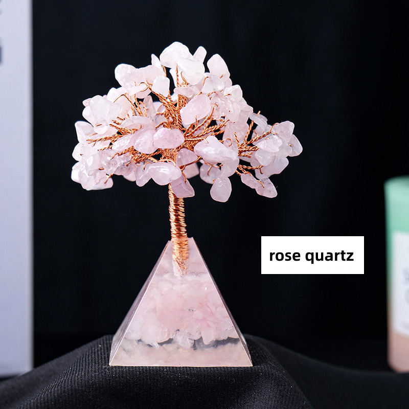 Resin Tree Manufacturer - Factory Price Natural Resin Pyramid Base Gemstone Tree